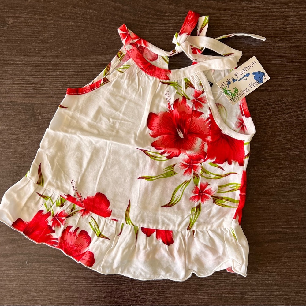 NWT Hawaiian print baby dress 6M